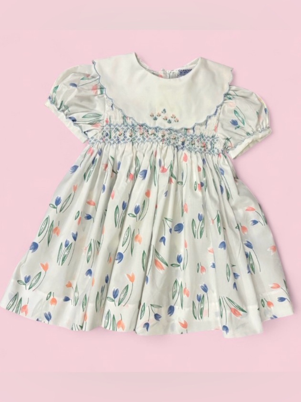 Vintage Carriage Boutiques Floral Smocked Toddler Dress Size 3T